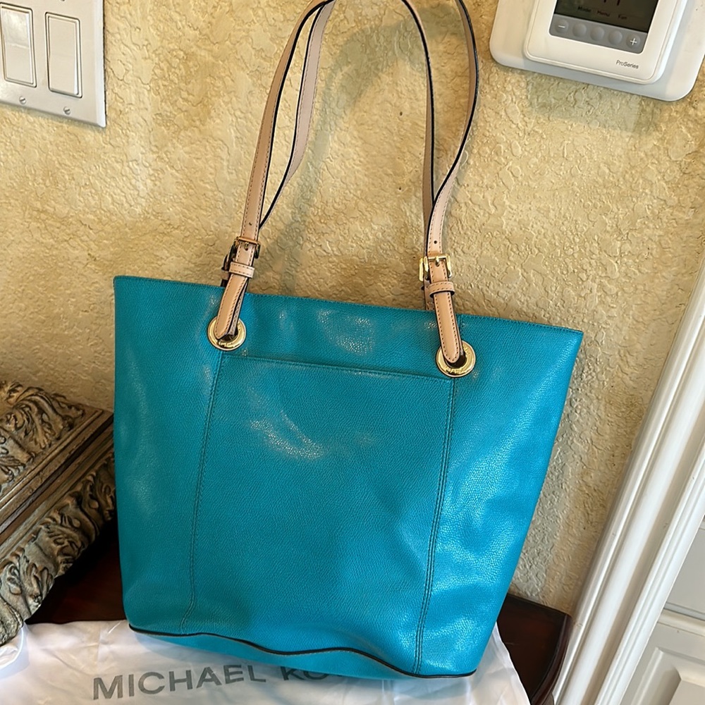 Michael Kors Turquoise Tote - Picture 4 of 10